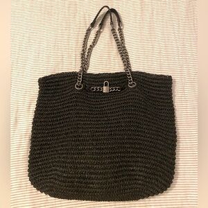 Kurt Geiger Lock Raffia Tote